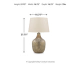 Mari Gray/Gold Table Lamp (Set of 2) (Online Special Price) - Ornate Home