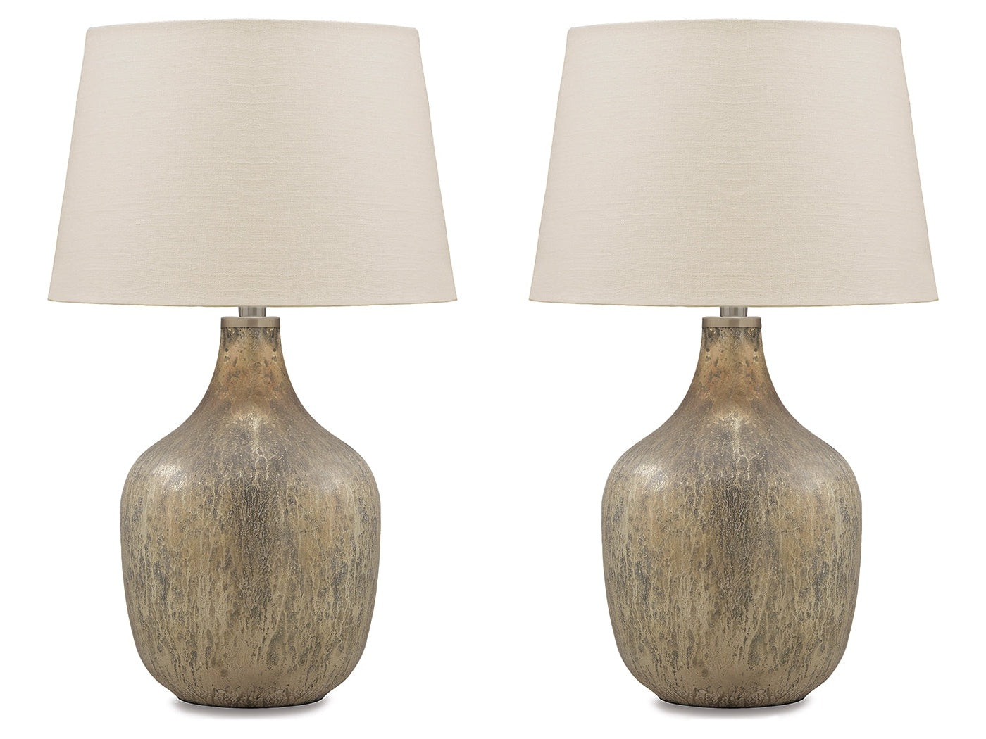 Mari Gray/Gold Table Lamp (Set of 2) - Ornate Home