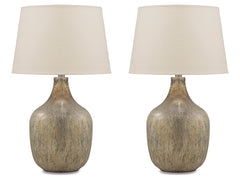 Mari Gray/Gold Table Lamp (Set of 2) - Ornate Home