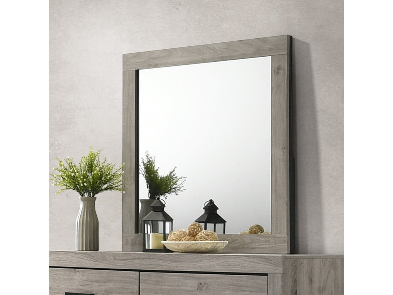 Mari Light Gray Mirror - Ornate Home