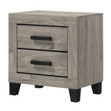 Mari Light Gray Nightstand - Ornate Home