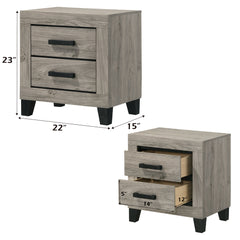 Mari Light Gray Nightstand - Ornate Home
