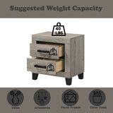 Mari Light Gray Nightstand - Ornate Home