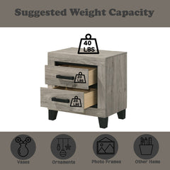 Mari Light Gray Nightstand - Ornate Home