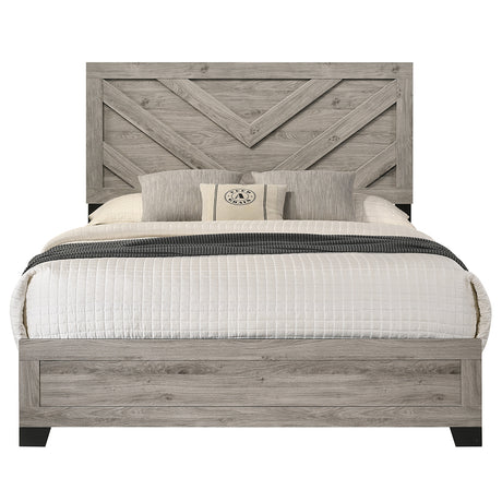 Mari Light Gray Queen Bed - Ornate Home