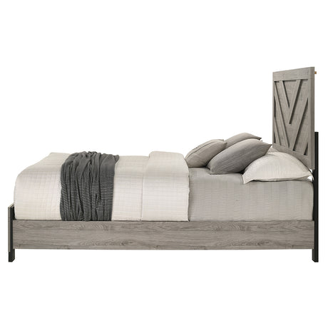 Mari Light Gray Queen Bed - Ornate Home