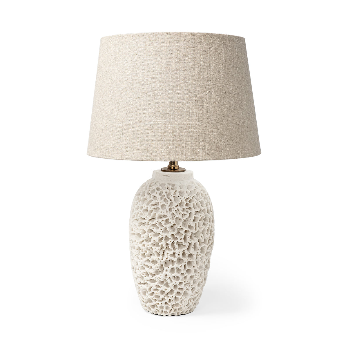 Mariam Cream Coral-Inspired Base Table Lamp - Ornate Home