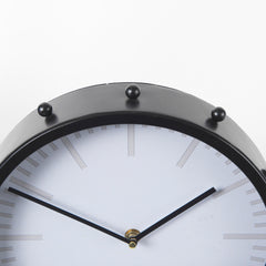 Marian Black Studded Round Table Clock - Ornate Home