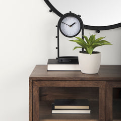 Marian Black Studded Table Clock - Ornate Home