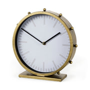 Marian Gold Metal with Studs Round Table Clock - Ornate Home