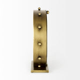 Marian Gold Metal with Studs Round Table Clock - Ornate Home