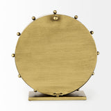 Marian Gold Metal with Studs Round Table Clock - Ornate Home
