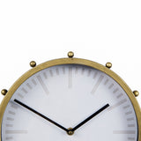 Marian Gold Metal with Studs Round Table Clock - Ornate Home