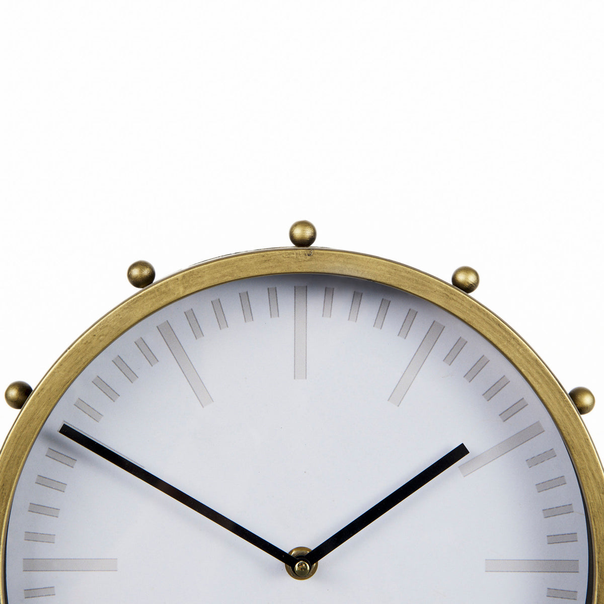 Marian Gold Metal with Studs Round Table Clock - Ornate Home