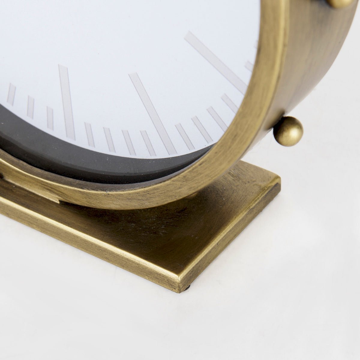 Marian Gold Metal with Studs Round Table Clock - Ornate Home