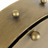Marian Gold Metal with Studs Round Table Clock - Ornate Home