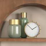 Marian Gold Metal with Studs Round Table Clock - Ornate Home