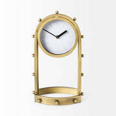 Marian Gold Studded Table Clock - Ornate Home