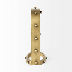 Marian Gold Studded Table Clock - Ornate Home