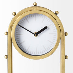 Marian Gold Studded Table Clock - Ornate Home