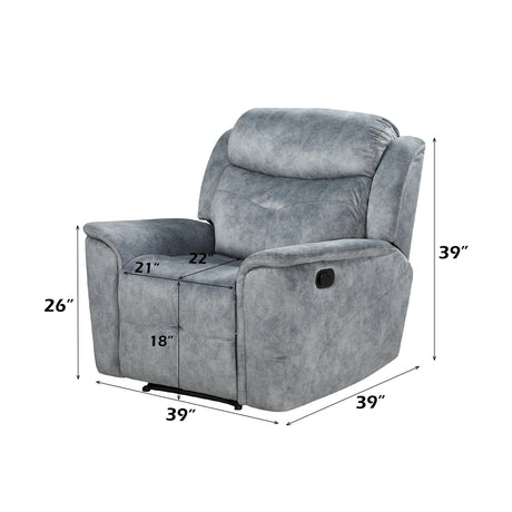 Mariana Recliner in Silver Gray 55032 - Ornate Home