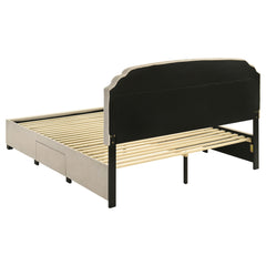 Marianna Cream 4-drawer Upholstered Eastern King Storage Bed - Ornate Home