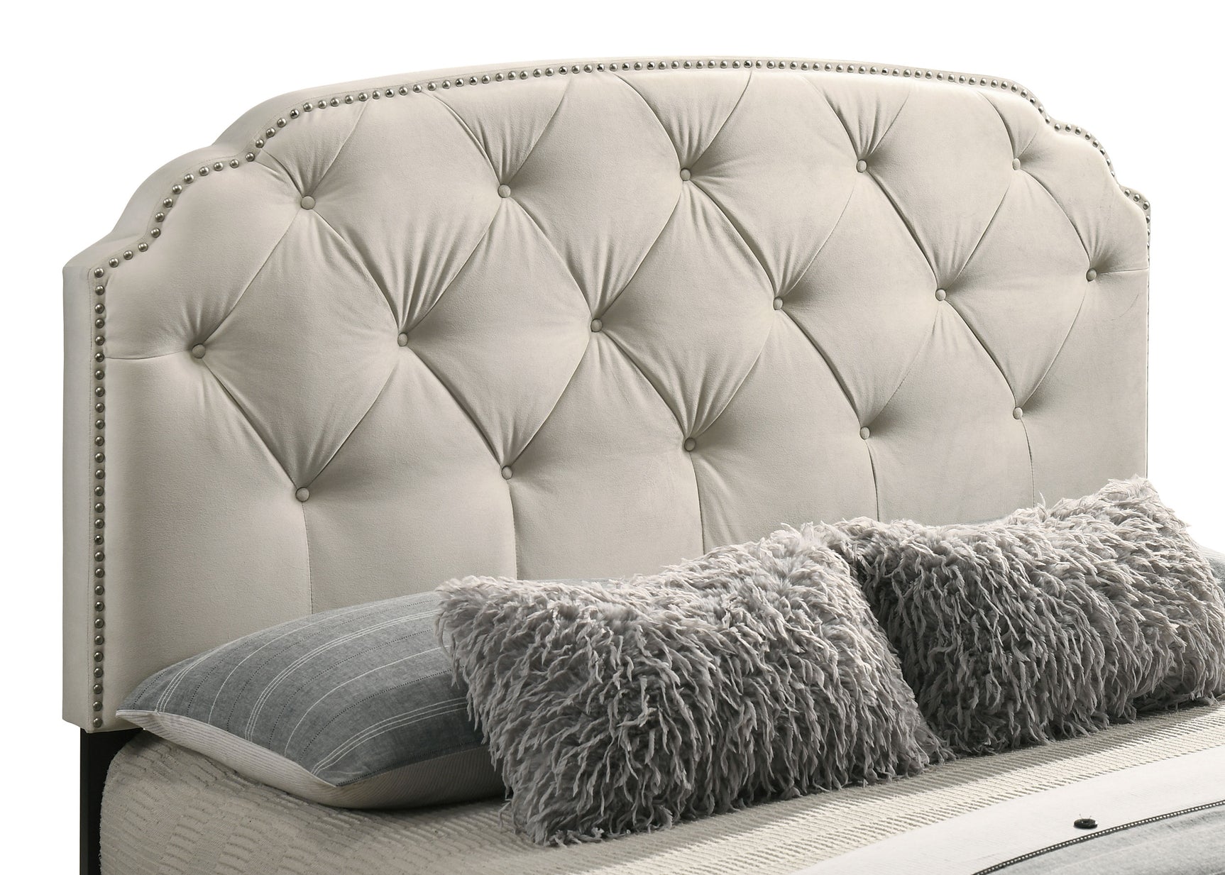 Marianna Cream 4-drawer Upholstered Eastern King Storage Bed - Ornate Home