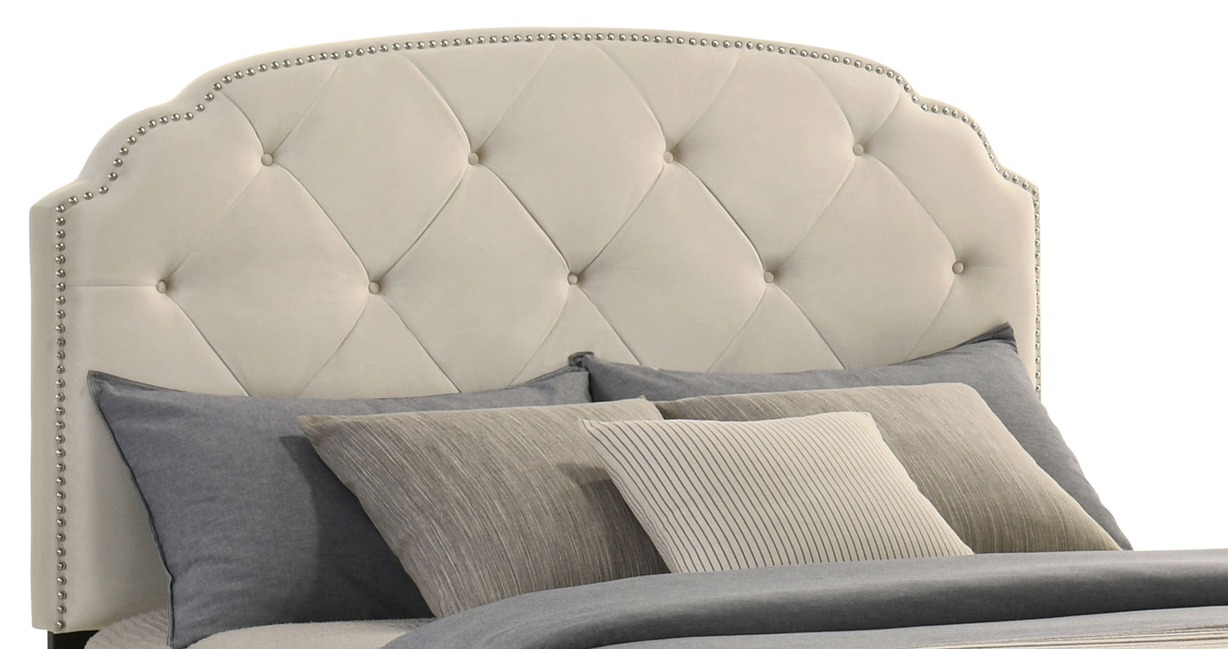 Marianna Cream 4-drawer Upholstered Full Storage Bed - Ornate Home