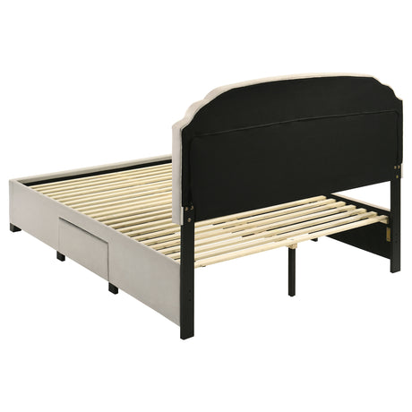 Marianna Cream 4-drawer Upholstered Queen Storage Bed - Ornate Home