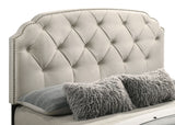 Marianna Cream 4-drawer Upholstered Queen Storage Bed - Ornate Home