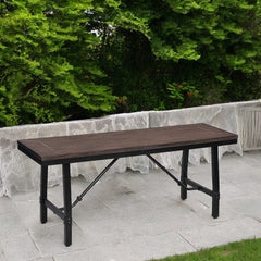 Mariatu Oak & Black Bench - Ornate Home
