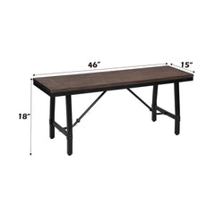 Mariatu Oak & Black Bench - Ornate Home