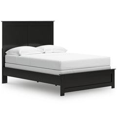 Maribel Black Full Panel Bed, Chest and Nightstand - Ornate Home