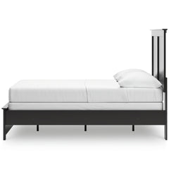 Maribel Black Full Panel Bed, Chest and Nightstand - Ornate Home