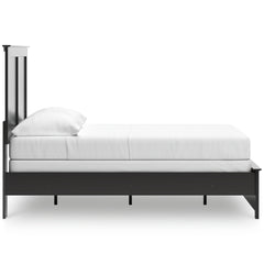 Maribel Black Full Panel Bed, Chest and Nightstand - Ornate Home