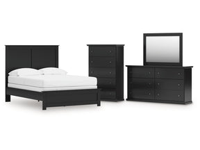 Maribel Black Full Panel Bed, Dresser, Mirror and Chest (Online Special Price) - Ornate Home