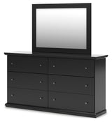 Maribel Black Full Panel Bed, Dresser, Mirror and Chest - Ornate Home