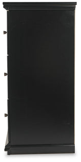Maribel Black Full Panel Bed, Dresser and Nightstand - Ornate Home