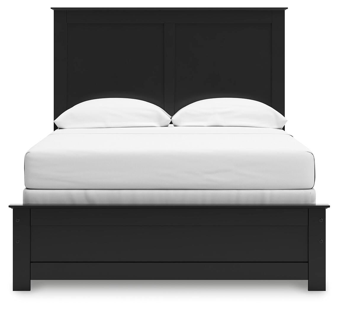 Maribel Black Full Panel Bed, Dresser and Nightstand - Ornate Home