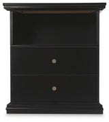 Maribel Black Full Panel Bed, Dresser and Nightstand - Ornate Home