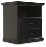 Maribel Black Full Panel Bed, Dresser and Nightstand - Ornate Home