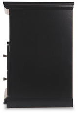 Maribel Black Full Panel Bed, Dresser and Nightstand - Ornate Home