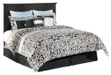 Maribel Black King/Cal King Panel Headboard, Dresser, Mirror and 2 Nightstands - Ornate Home