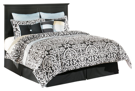 Maribel Black King/Cal King Panel Headboard, Dresser, Mirror and 2 Nightstands - Ornate Home