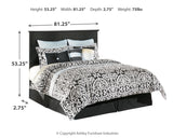 Maribel Black King/Cal King Panel Headboard, Dresser, Mirror and 2 Nightstands - Ornate Home