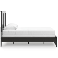 Maribel Black Queen Panel Bed, Chest and 2 Nightstands - Ornate Home