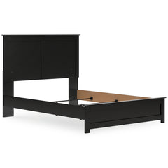 Maribel Black Queen Panel Bed, Chest and 2 Nightstands - Ornate Home