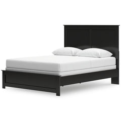 Maribel Black Queen Panel Bed, Chest and 2 Nightstands - Ornate Home