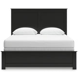 Maribel Black Queen Panel Bed, Chest and Nightstand - Ornate Home