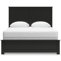Maribel Black Queen Panel Bed, Chest and Nightstand - Ornate Home